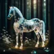 Abstract Crystal Horse Collection #198