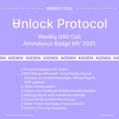 Unlock DAO Call 09/2025