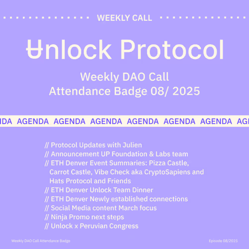 Unlock DAO Call 08/2025
