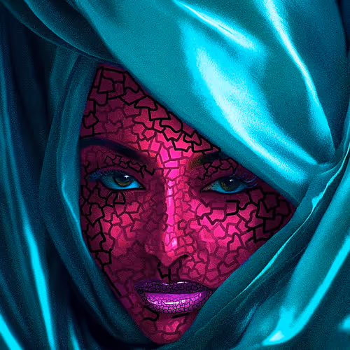 Turquoise veiled lady