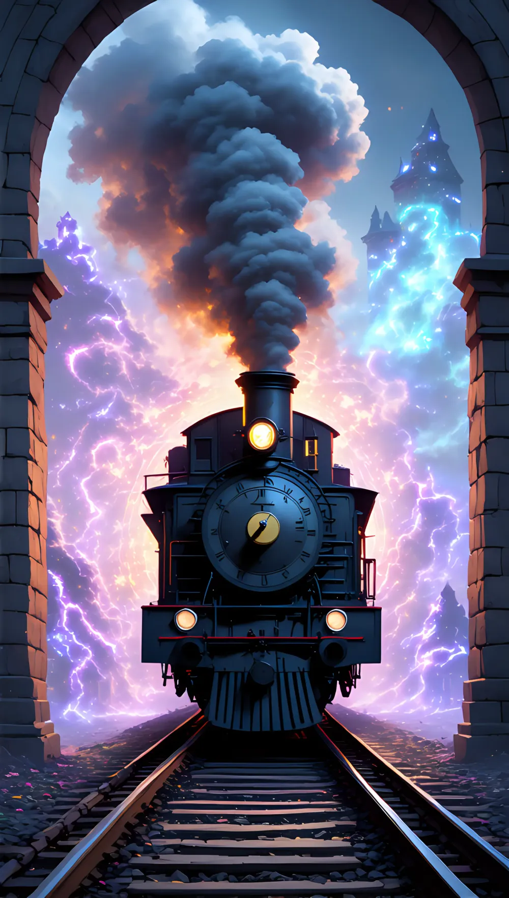 Clock Dimension Train Through Portal Arcane Machine