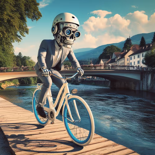 Robot Riding a Bike