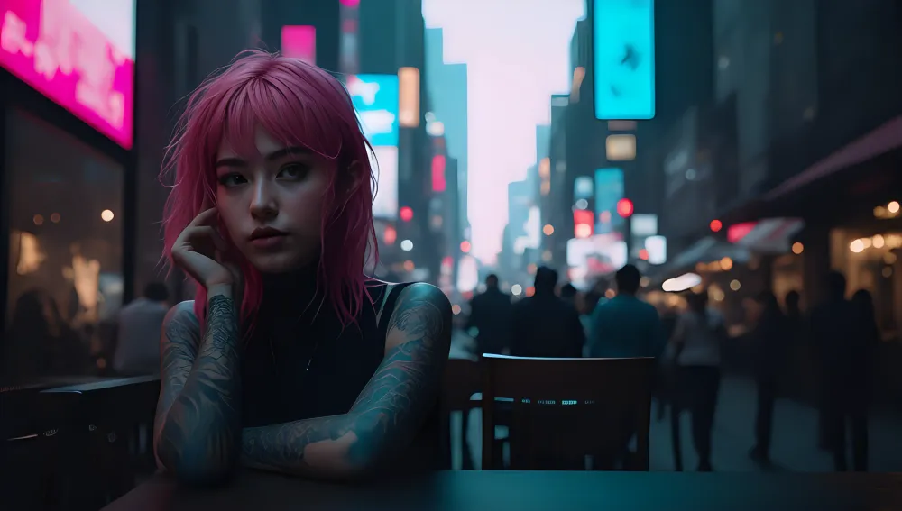 Gritty Portrait Girl Spon...