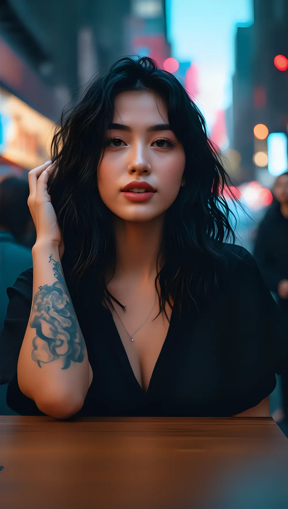 Gritty Portrait Girl Refined Lady