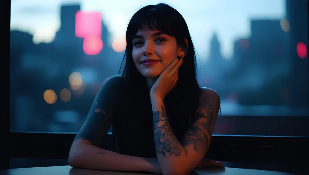 Fashionable Girl Relaxed ...