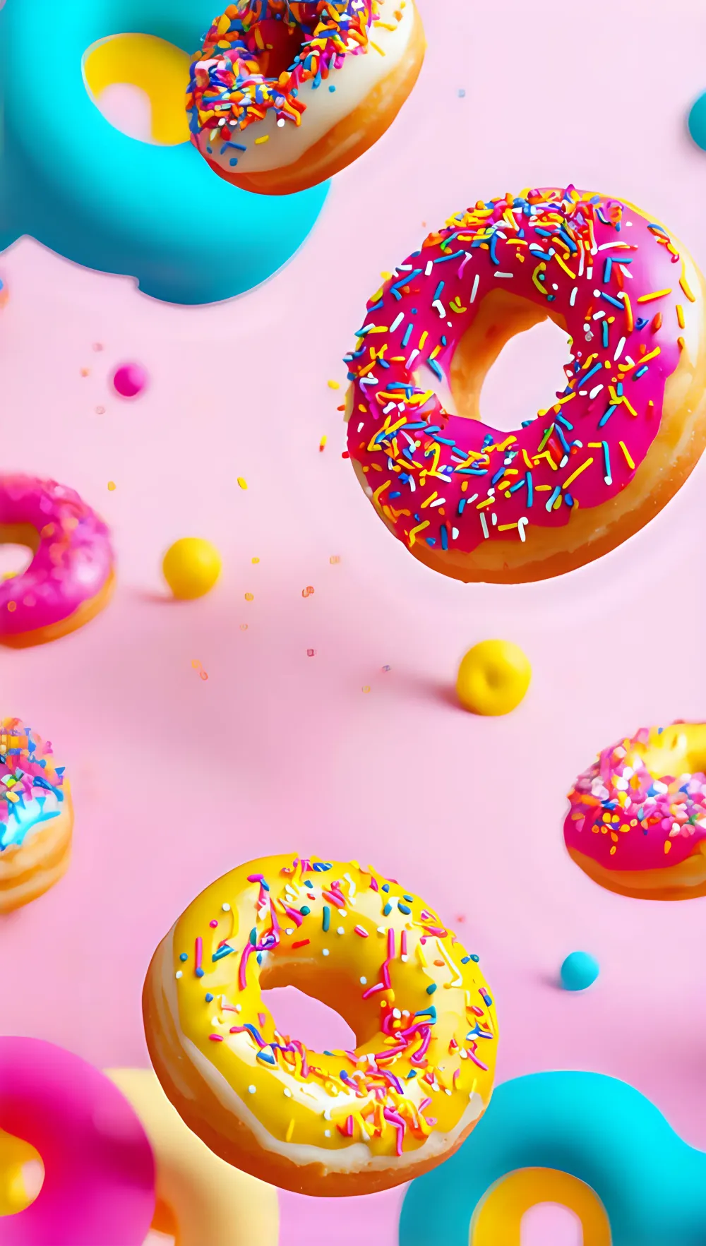 Colorful Neon Donuts