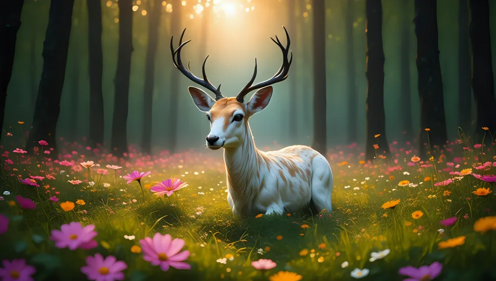 Deer Closeup Deer Calm De...