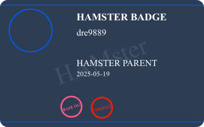 HAMSTER BADGE