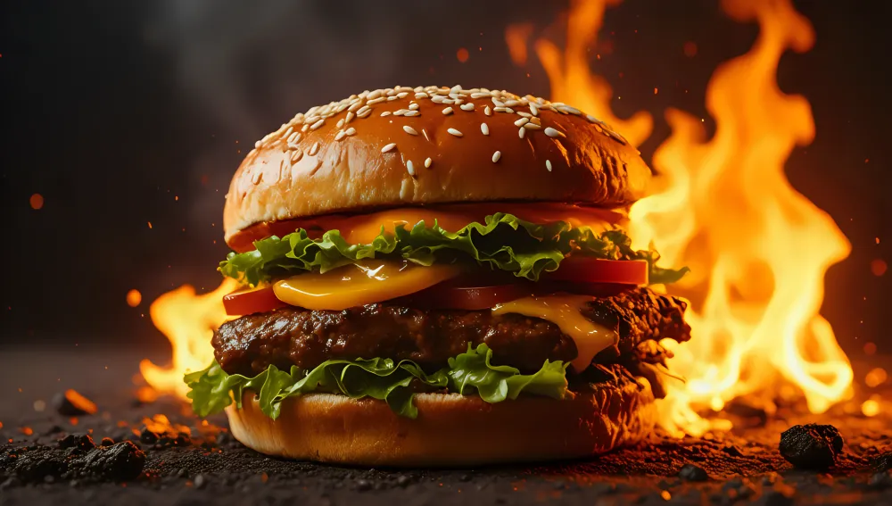 AI Food Render Burger Fal...