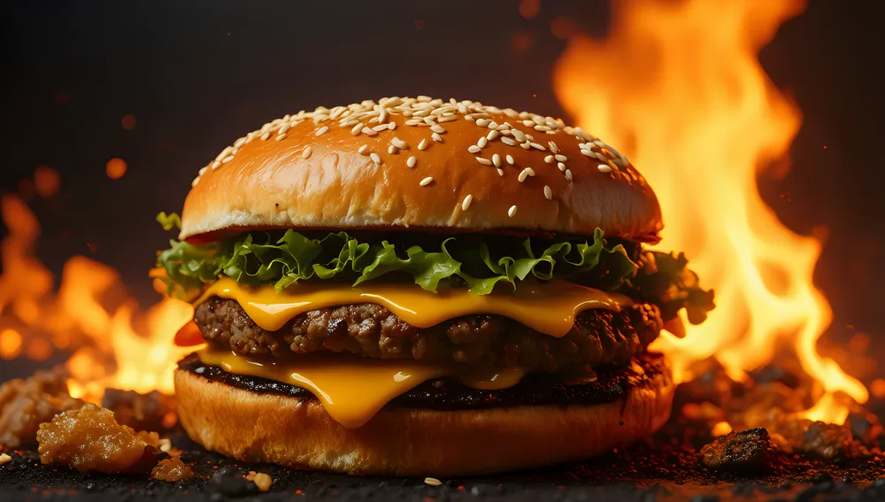 Burger Flame Grilled