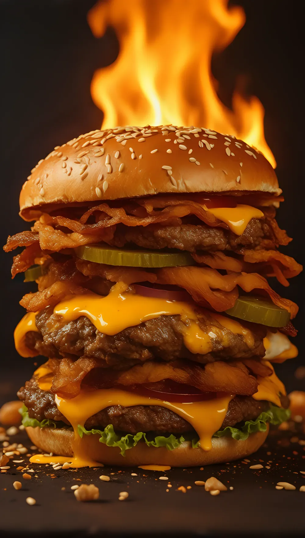 Dynamic Shot Grill Flames...