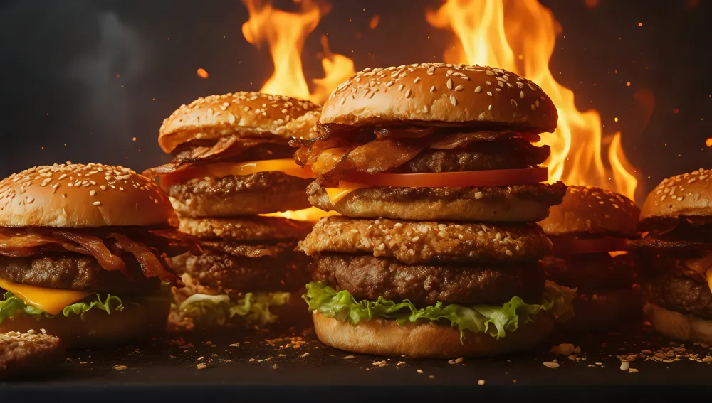 High Contrast Burger Burg...