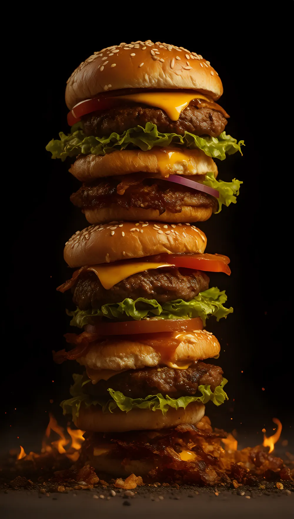 AI Food Art Burger Commer...