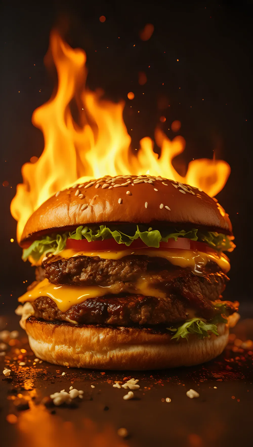 Bacon Strips Egg Burger A...