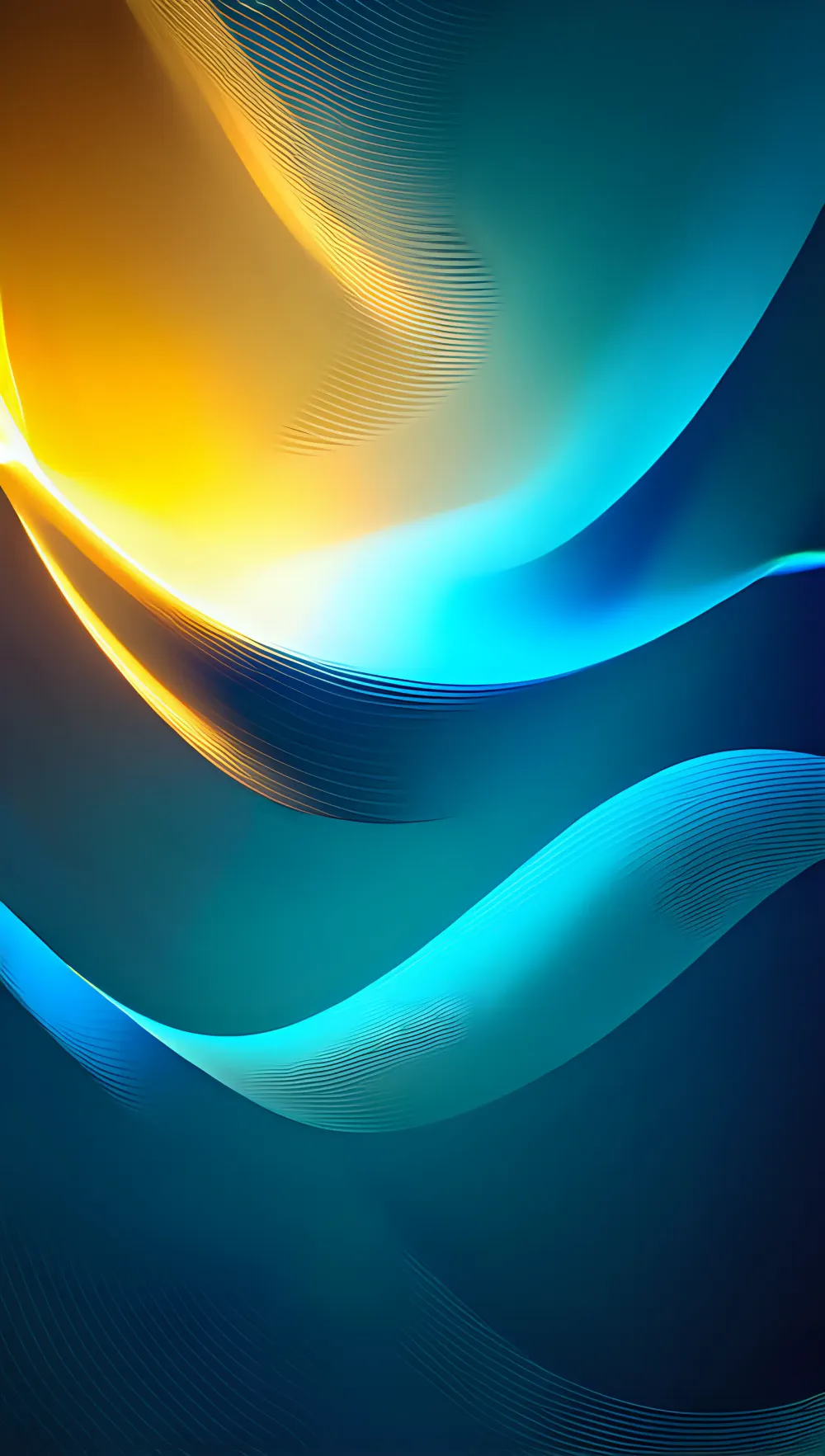 Light Streaks Shiny Waves