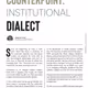 Institutional Dialect | Abhishek Punia