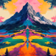 Mountains of Imagination - Rorschach's Chromatic Canvas