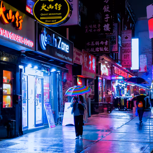 Neon nights, city lights