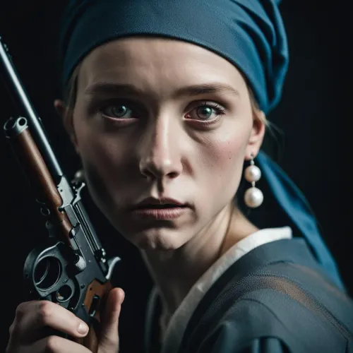 Girl with Pearl Earring and Gun