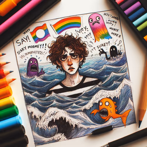 Self-portrait of the strange boy