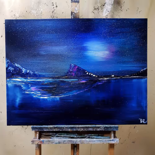 Blue glowing