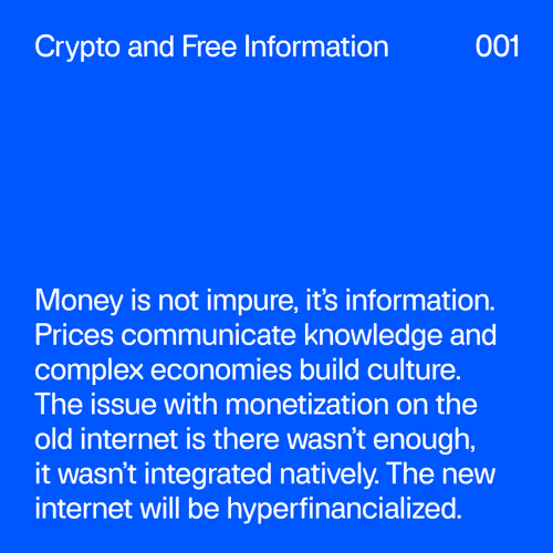 Crypto and Free Information