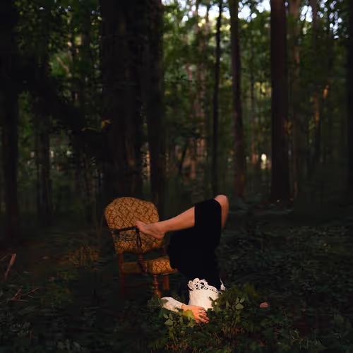 The woman in the forest