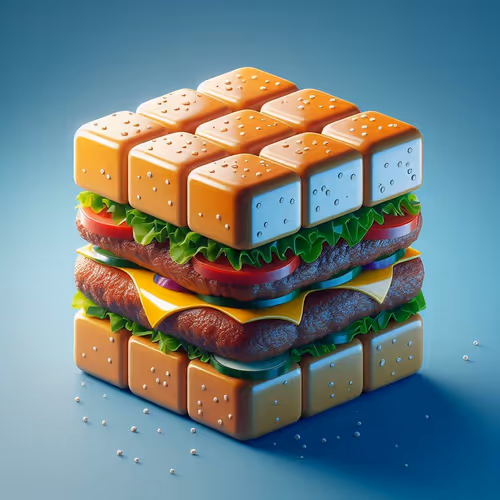 Burger Cube: Puzzle Patty