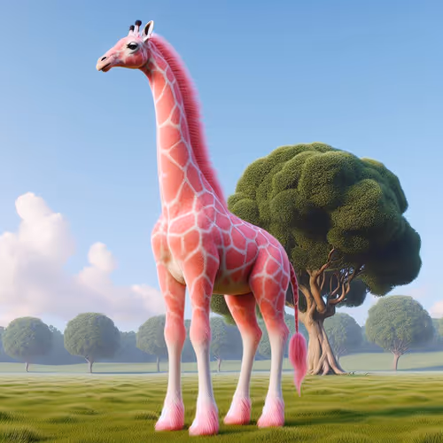Rosy Giraffe.  Plush Serenity
