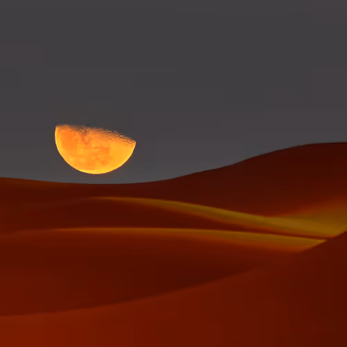 Moon Over the Sahara