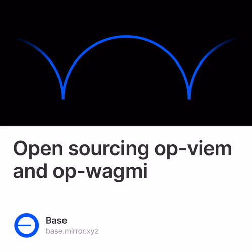 Open sourcing op-viem and op-wagmi