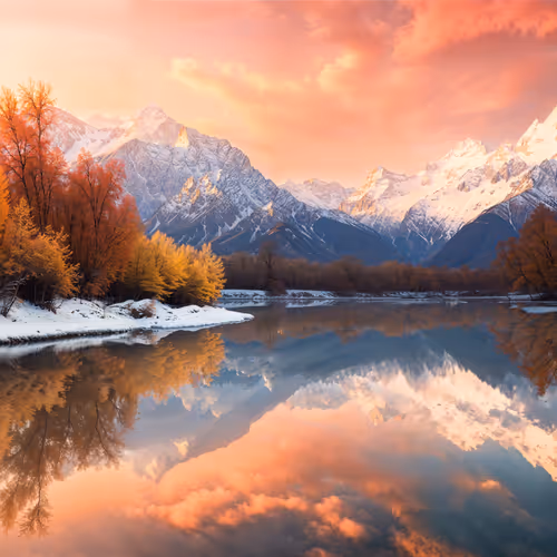 Sunrise at the Lake R 1