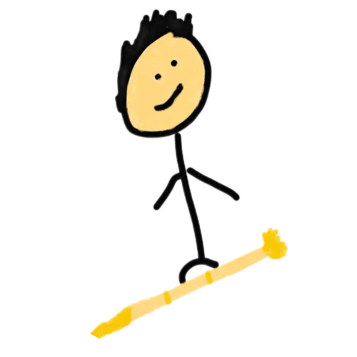 Boy riding a rocket