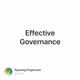 Effective Governance
