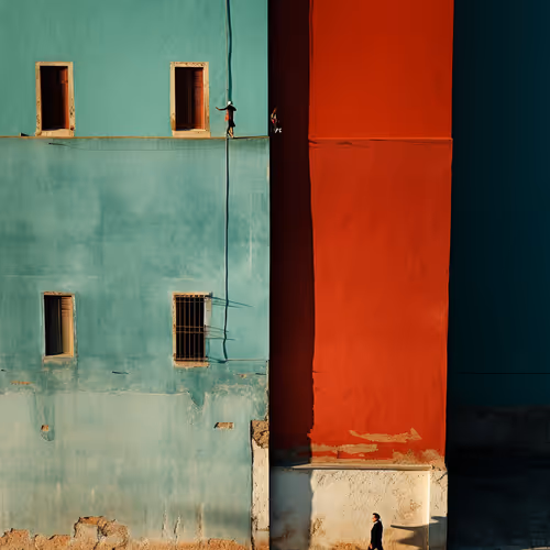 Colors breathe, brushed into corners and cracks of the ordinary.