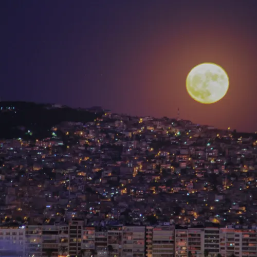 Moonrise Over the City