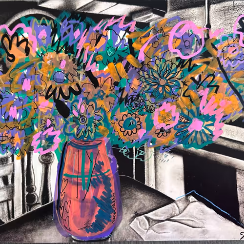 Flowers brighten up the room