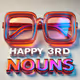 happy 3rd born day, NOUNS. keep going! ⌐◨-◨