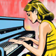 girl playing piano