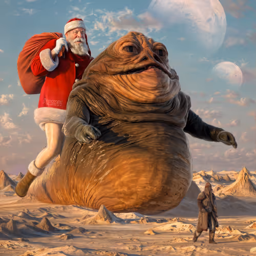 SANTA BRINGINV AN AWESOME SACK OF FARTCOIN TO COOL KIDS by BEEPLE