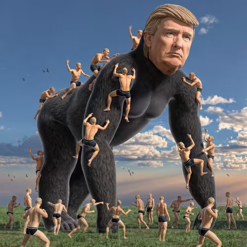 1 GORILLA vs. 100 MEN BY BEEPLE