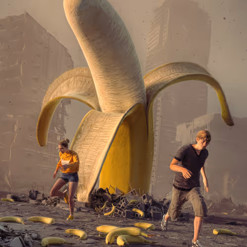 BANANAS RULE THE WORLD BY BEEPLE