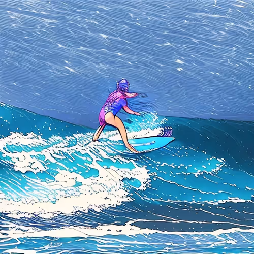 Gnarly Collab: Surfer @mari.salles_, AI Digital Art @jmmmmmmmmmp, Music Singela @lea_blua,