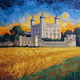 "Tower Castle in London" in the Style of Vincent Van Gogh