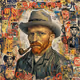 "Vincent with a Pipe No. 2: Inspired by Basquiat"