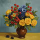 "Still Life with Flowers and Berries. No. 8" in the Style of Vincent Van Gogh