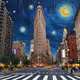 "Flatiron Building" in the Style of Vincent Van Gogh
