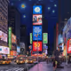 "Starry Night Over Times Square" in the Style of Vincent van Gogh