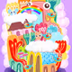 Imagination to colorful art.