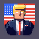 Pixel Trump Flag Legacy